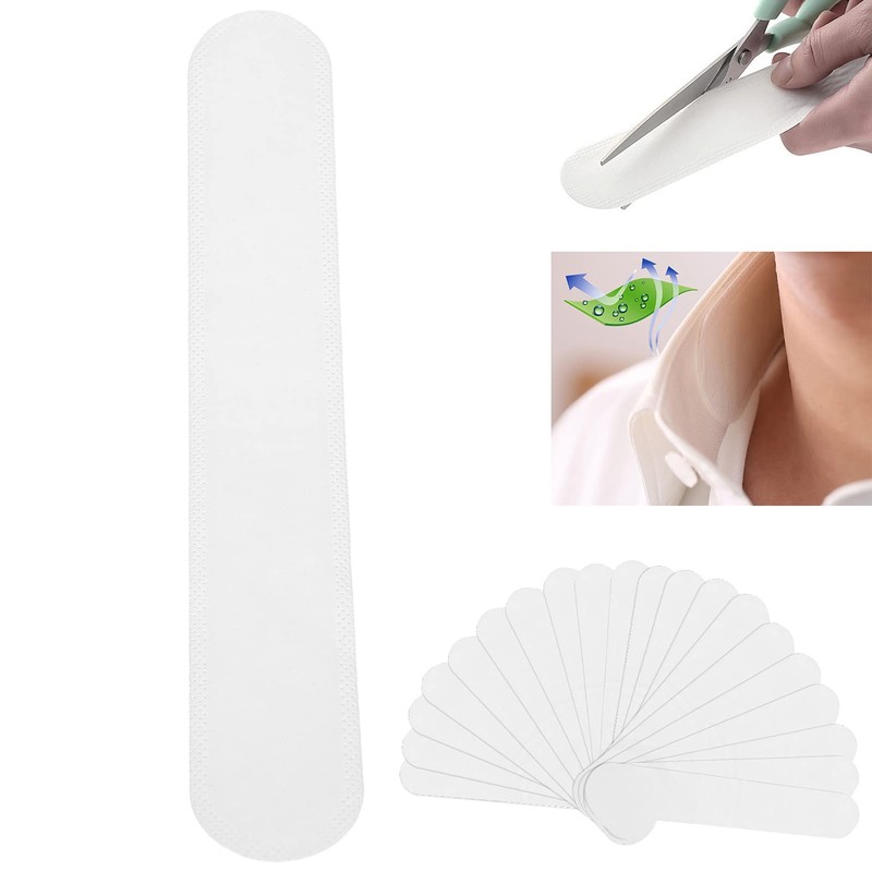 20pcs Collar Sweat Pads Disposable Hat Collar Sweat Stains SelfAdhesive