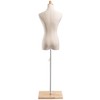 Female Display Dress Form Mannequin in Natural Canvas on Modern