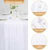 10 Pack 10Ft White Cheesecloth Table Runner Boho Romantic Gauze