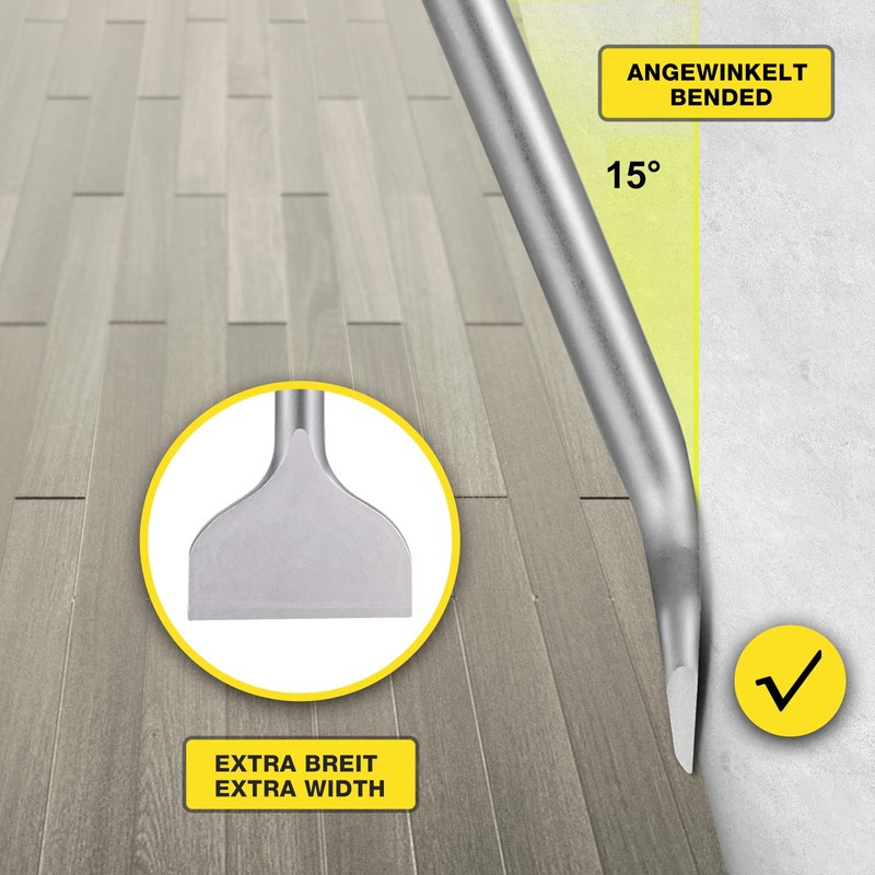 Firecore FS18313 SDS-MAX Scaling Chisel 3-In Wide Curved Tile Chisel