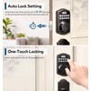 TEEHO Keyless Entry Door Lock Deadbolt with Handle Set, Electronic