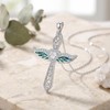 Alphm Angel Wings Cross Necklace for Women 925 Sterling Silver
