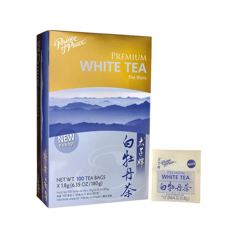 Prince of Peace Premium White Tea, 100 Tea Bags –