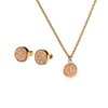 LuckyLy Set Joyería Acero Inoxidable Baño Oro 18K Plata Regalos