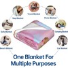 CUEBOS Donut Flannel Throw Blanket 50x60 Inch, Pink Delicious Frosted