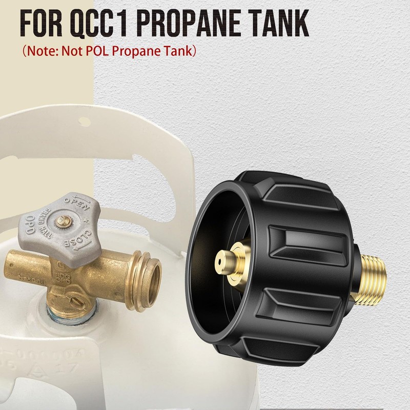 2PCS QCC1 Propane Tank Adapter Gas Fitting to 1/4 Inch