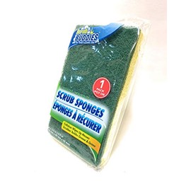 Scrub Sponge, cellulose wipes up mess & scrubber takles grease and grime, heavy-duty, (6 inch X 3.5 inch X 0.9 inch)