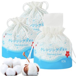 Nikkouri Nishiki Cleansing Towel, Disposable Towel, Face Towel, Natural Cotton, Facial Washing Towel, For Sensitive Skin, Hand Towel, Face Wipe, Wet & Dry (80 Sheets x 3 Packs (240 Sheets)