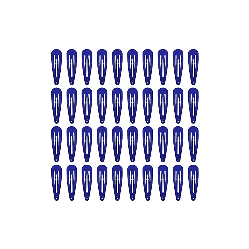 40 Counts Colorful Metal Snap Hair Clips 2 Inch Barrettes
