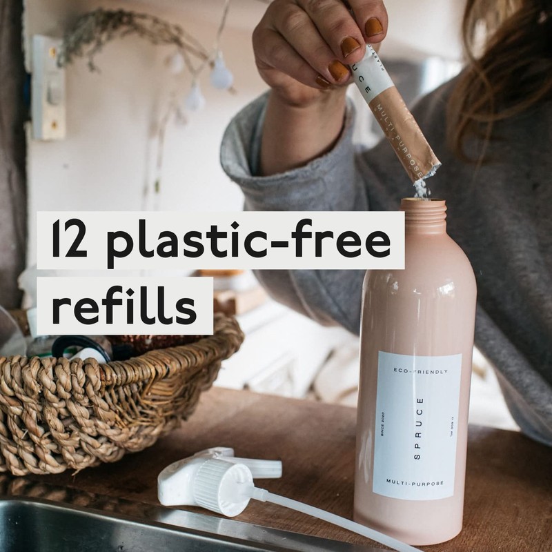 Spruce Duo Starter Kit Bundle: Refillable Multipurpose and Bathroom Cleaning