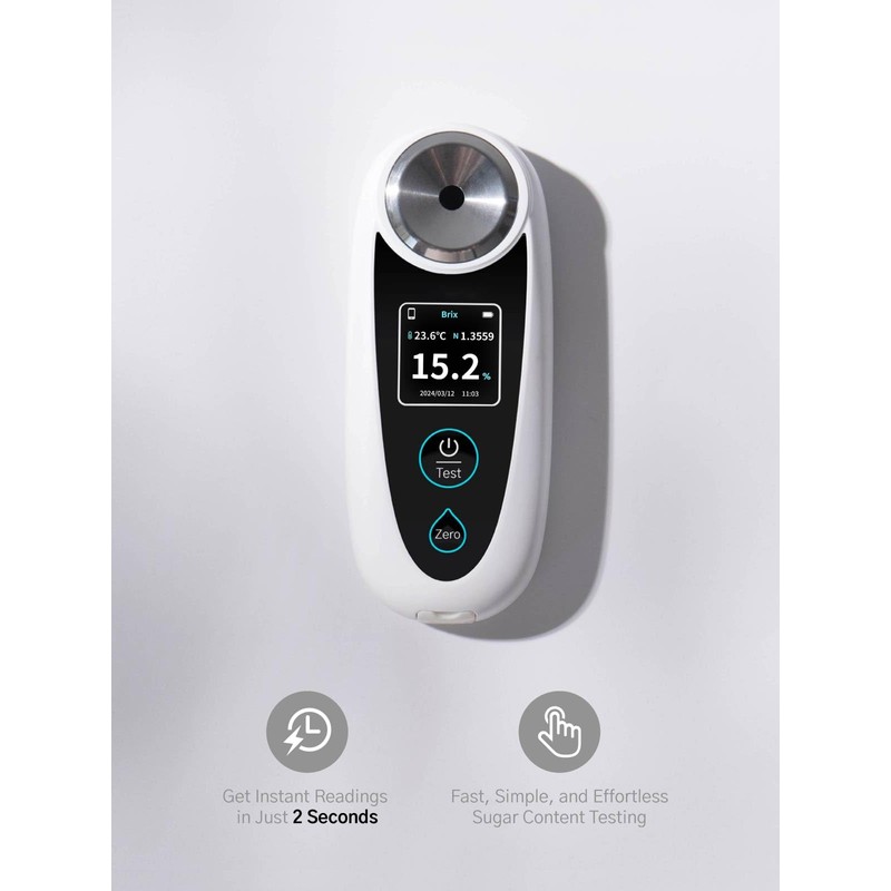 Brix Refractometer 0–35% Brix Range, ±0.2% Precision, Portable & Waterproof