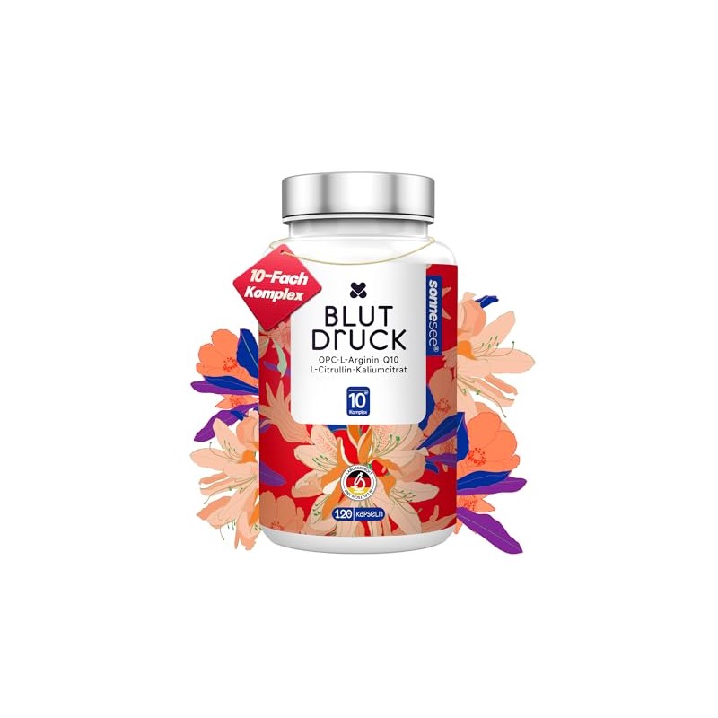 Sonnesee Blutdruck Komplex hochdosiert – 10-fach Formel mit Kalium, OPC,