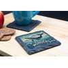 Whale Wonders Slate Drinks Coaster - Nautical Ocean-Themed Decor (slco-ds24-whalerg)