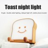 Cute Cartoon Night Light Toast Bread LED Night Lamp Rechargeable