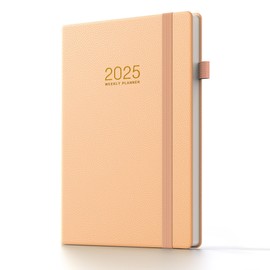 TDOLISSTE - Academic Diary 2025 Week to View, A5 Multilanguage Pocket Diary for Teacher, Students, Work& Home, January 2025 - December 2025, Pen Loop and Elastic Closure, Hardback Cover (Pink)