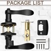 Sopoby 6 Pack Matte Black Door Handles Privacy Door Levers,