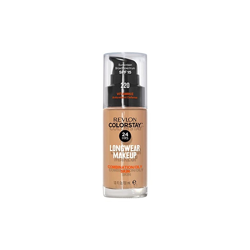 Revlon Base de Maquillaje ColorStay Make Up Cutis MixtoGraso, Natural