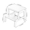 RORKEE 2 Step Wooden Step Stools for Adults Non-Slip, Sturdy