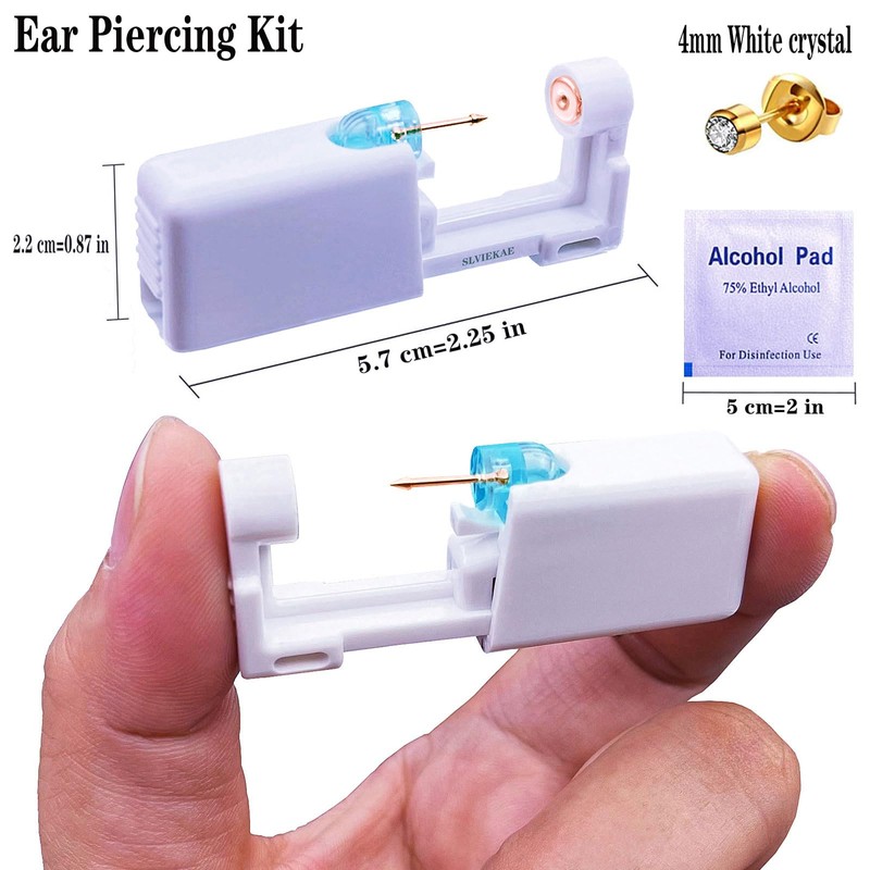 4 Pcs Ear Piercing Kit- Self Ear Piercing Gun Disposable