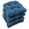Blazing Needles 16-inch Microsuede Rounded Back Chair Cushion, 16" x