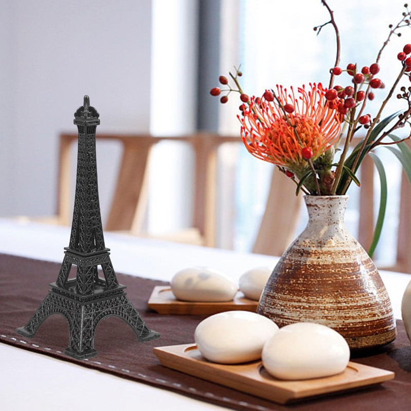IMIKEYA Eiffel Tower Figurine Black Metal Eiffel Tower Model 13