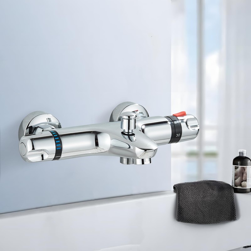 Zamery Shower Mixer with Thermostat Fitting Shower Bath Tap Shower