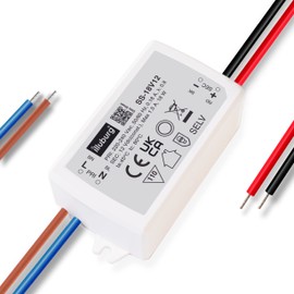 illuburg LED Transformer 12 V 18 W Flicker-Free for LED Strip G4 GU5.3 LED Power Supply Driver Power Supply
