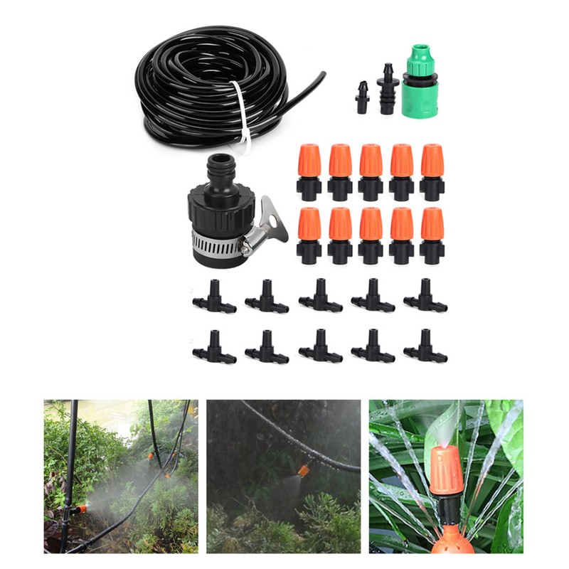 10m Drip Irrigation System Automatic Watering Garden Greenhouse Agriculture Hose