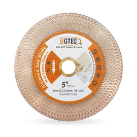BGTEC Diamond Cutting Disc 125 mm - Diamond Grinding Disc for Cutting and Grinding Granite Marble Tile Natural Stones