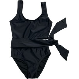 Cheryl Creations Traje de baño de una pieza lindo y cómodo para niñas, Negro, 16