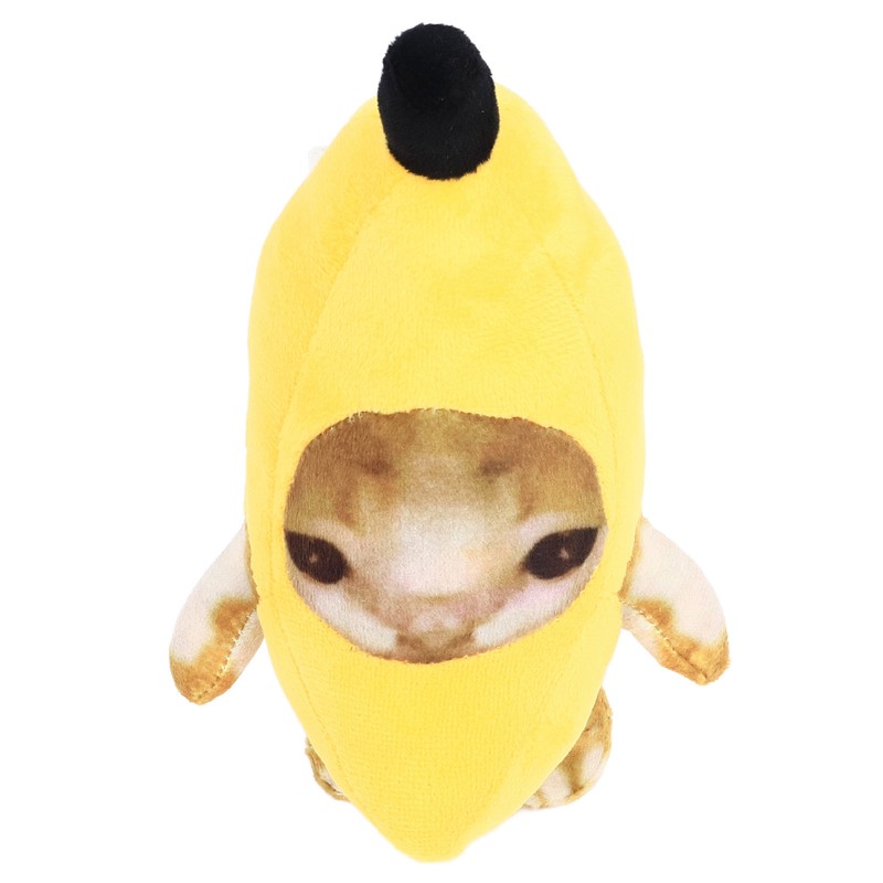 Banana Cat Plush Toy Multipurpose Funny Decompression Cute Cartoon Soft