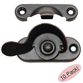10 Pack - Designers Impressions 53706 Oil Rubbed Bronze Window Sash Lock