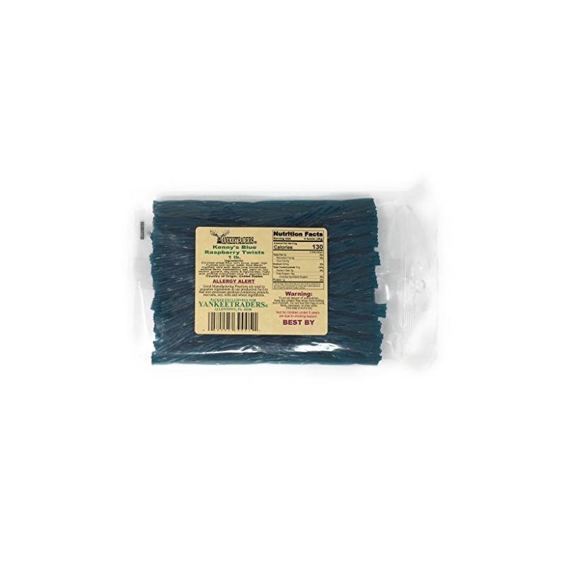 Kennys Licorice Twists, Blue Raspberry, 1 Pound