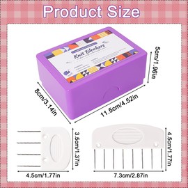 Editbar Pack of 20 Comb Needles Knitting Blocker Set - Knitting & Crochet Tools Made of Stainless Steel, Knitting Blockers Knitting Set, Perfect for Blocking & Shaping Knitting Pieces (White)