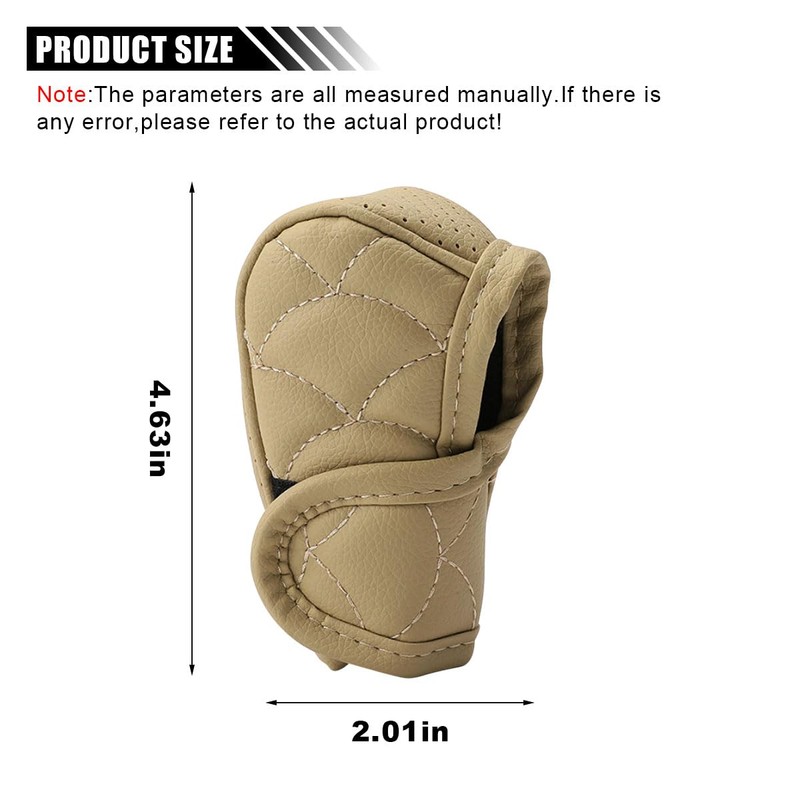 LAINLOY Car Gear Shift Knob Cover, Leather Protector Sleeve for