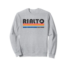 Zeigen Sie Ihren Rialto, CA Heimatstadt Stolz mit diesem Retro 70er 80er Jahre Sweatshirt