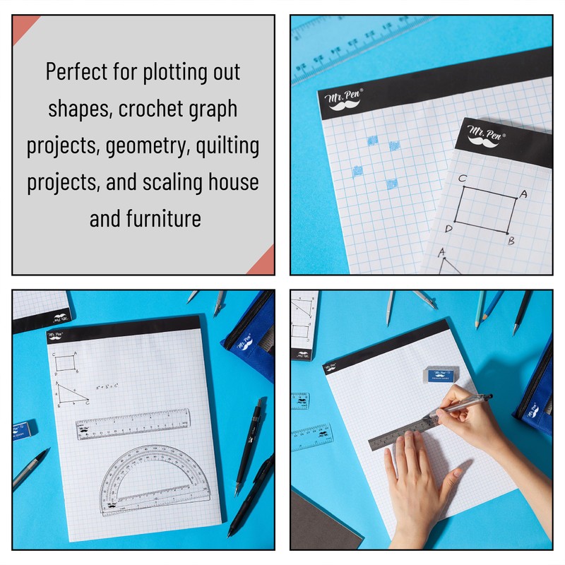 Mr. Pen- Graph Paper pads 8.5 x 11 Inches, 2