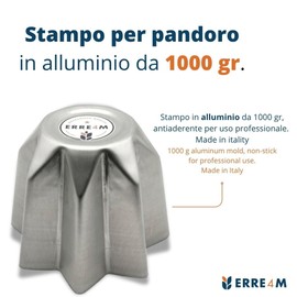 Erretre Srl Professional Baking Mould for Pandoro 1000 g Aluminium