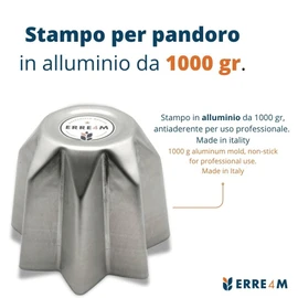 Erretre Srl Professional Baking Mould for Pandoro 1000 g Aluminium