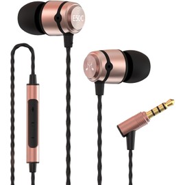 Soundmagic E50C In-Ear Isolating Earphones with Microphone [2024 Version] High-Resolution Sound Performance, Comfortable Fit, Anti-Tangle Cable, Full Metal Housing, High-Purity Copper - Gold