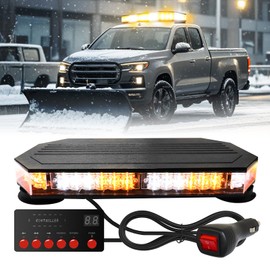Nrgedzam 1PCS LED Rooftop Emergency Strobe Lights, Flashing Lights for Vehicles, Emergency Beacon Caution Safety Warning Light bar with Magnetic Strobe Lights for Trucks Trailer Snow Plow ATV Car