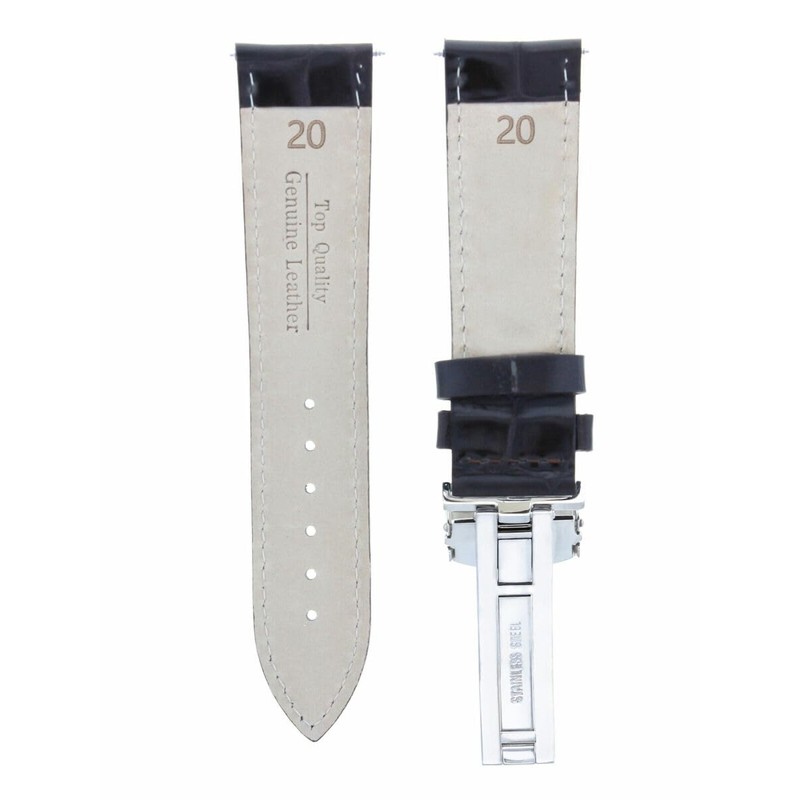 Ewatchparts 20mm Leather Watch Band Strap Compatible With Montblanc Star