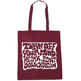 Hippowarehouse Turn Off Your Mind Relax Float Downstream Tote Shopping Gym Beach Bag 42cm x38cm, 10 litres