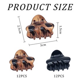 24 Stück Mini Plastik Haarnadeln, Nicht Rutschfeste Haarnadeln, Einfache Und Klassische Haarzubehör, Haarfixierwerkzeuge, Frisurzubehör.