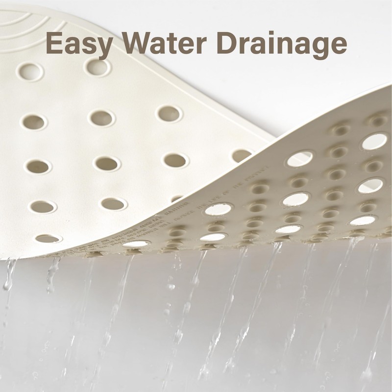 SelfSuite Rubber Bathtub Mat Shower Mat Non-Slip, 39x16 Inch, Bath