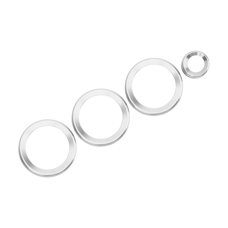4Pcs A/C Knob Ring Trim Volume Adjuster Decor Fit for