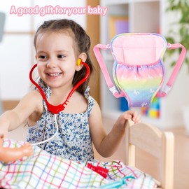 Heyu-Lotus Doll Carrier for Children, Baby Carrier Doll with Adjustable, Dolls Belly Carrier Doll Accessories for Girls