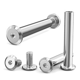 ORTAVA Pack of 30 M4 x 30 mm (30 x Furniture Screws, 30 x Sleeve Screws), Stainless Steel A2 V2A Cabinet Connectors, Furniture Connectors, Cabinets, Wooden Boards