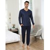 Bresdk Men's Long Winter Cotton Sleepwear Men's Gift, Blue print