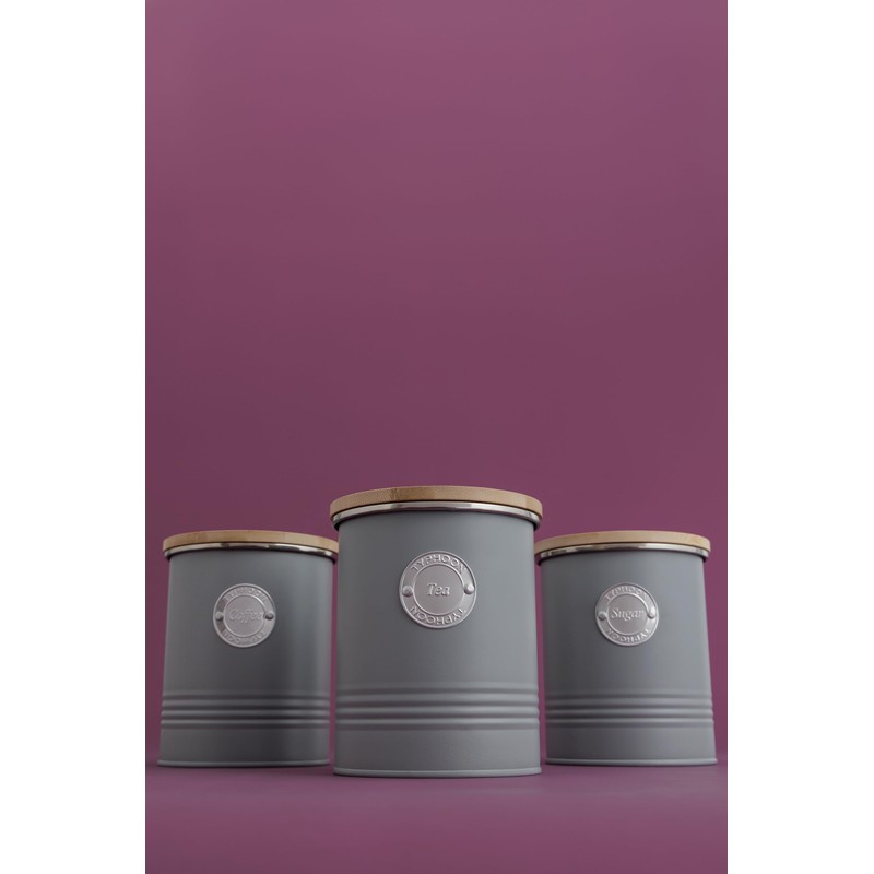 Typhoon Living Tea Storage Canister, Grey, 1400.731V, 1 Litre